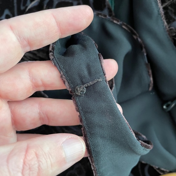 Ralph Lauren crushed velvet pattern evening dress - Picture 4 of 5